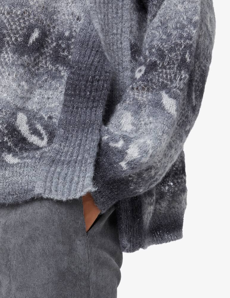 rinascente Manila Grace Wool blend sweater with slit - Grey