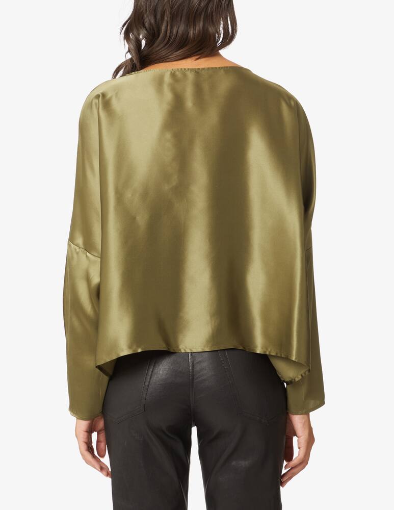 rinascente Manila Grace Scatoletta silk long sleeves blouse - Olive