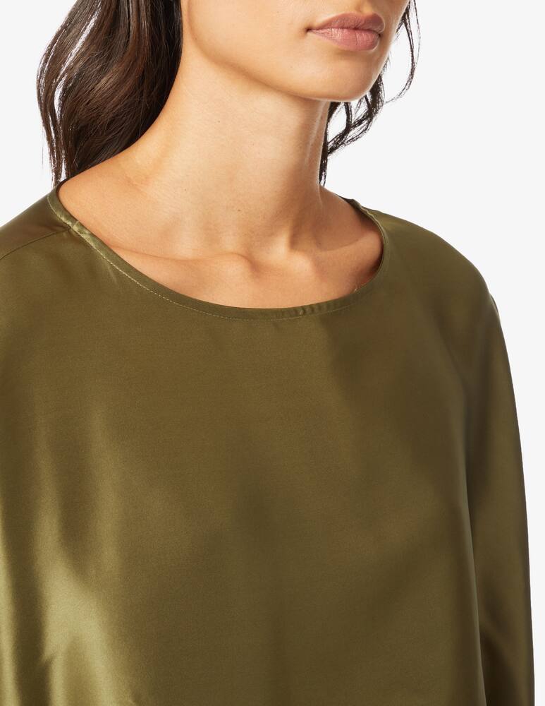 rinascente Manila Grace Scatoletta silk long sleeves blouse - Olive