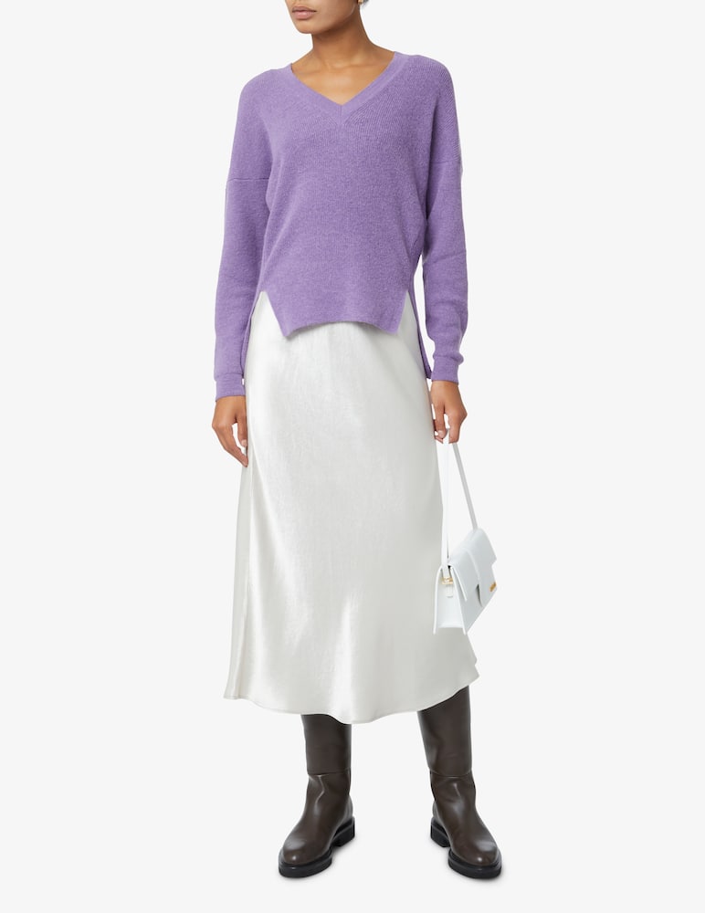 rinascente Manila Grace Maglia scollo a v in misto lana - Lilla