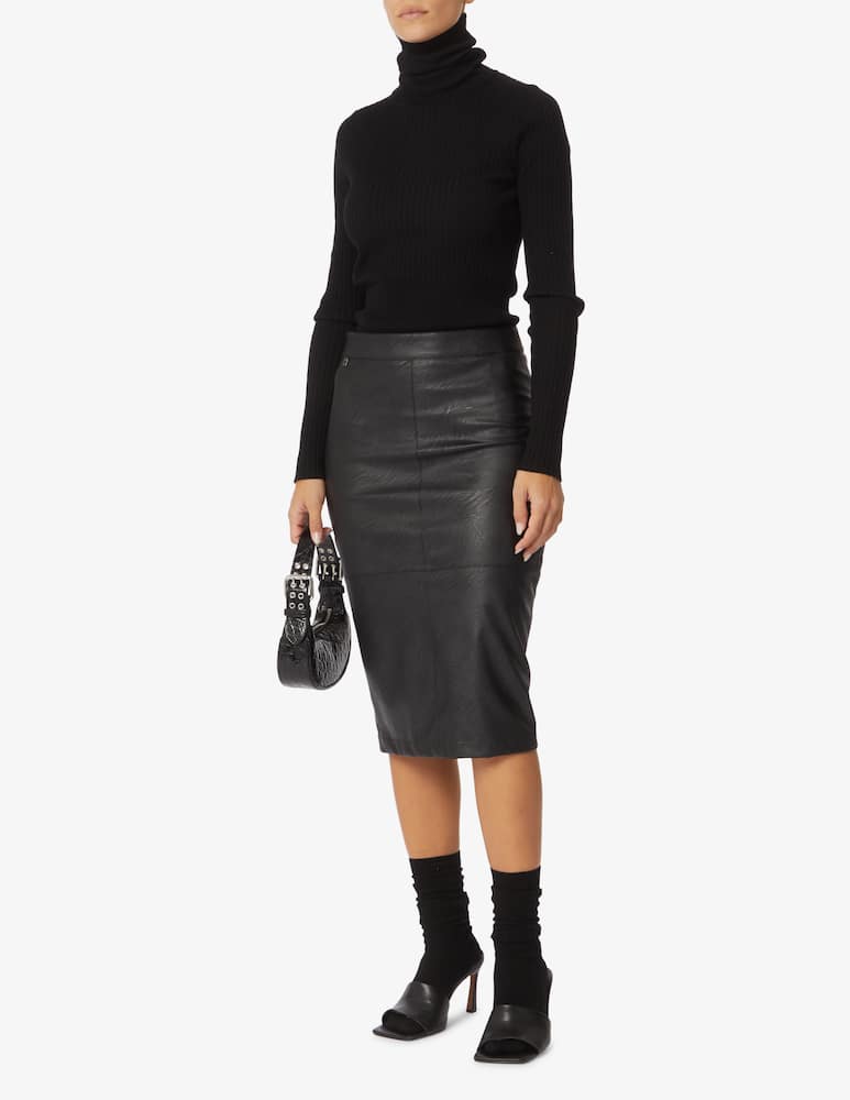 Manila Grace Viscose midi dress - Black - picture 1 Manila Grace Viscose midi dress - Black - picture 1