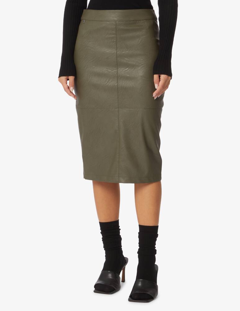 Manila Grace Viscose midi dress - Olive - picture 2