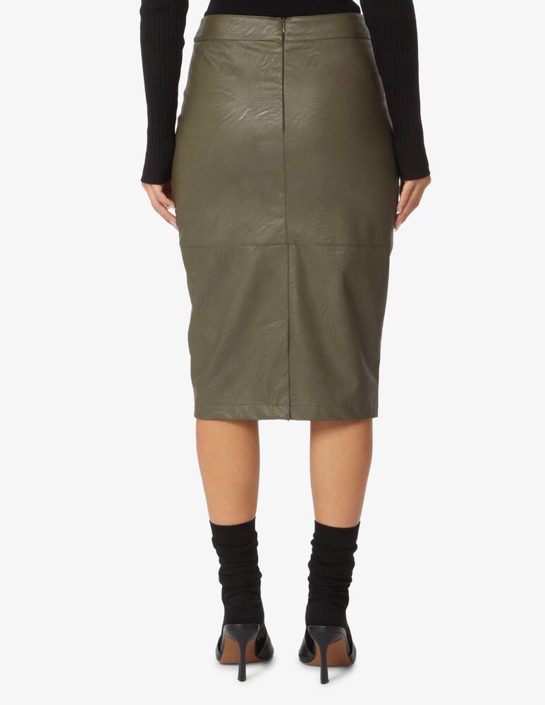 Manila Grace Viscose midi dress - Olive - picture 3