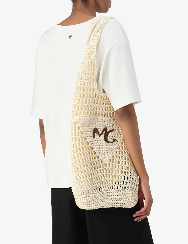 rinascente Manila Grace Raffia net tote bag