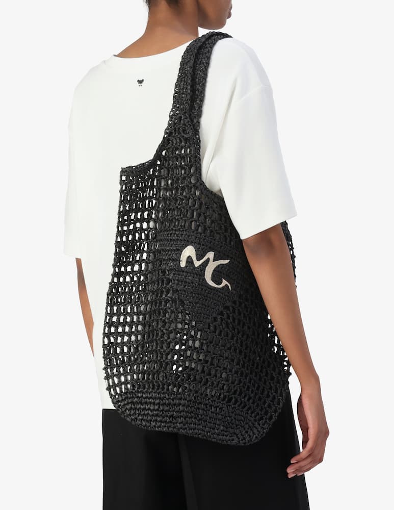 rinascente Manila Grace Raffia net tote bag