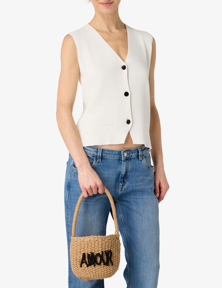 rinascente Manila Grace Amour straw basket bag