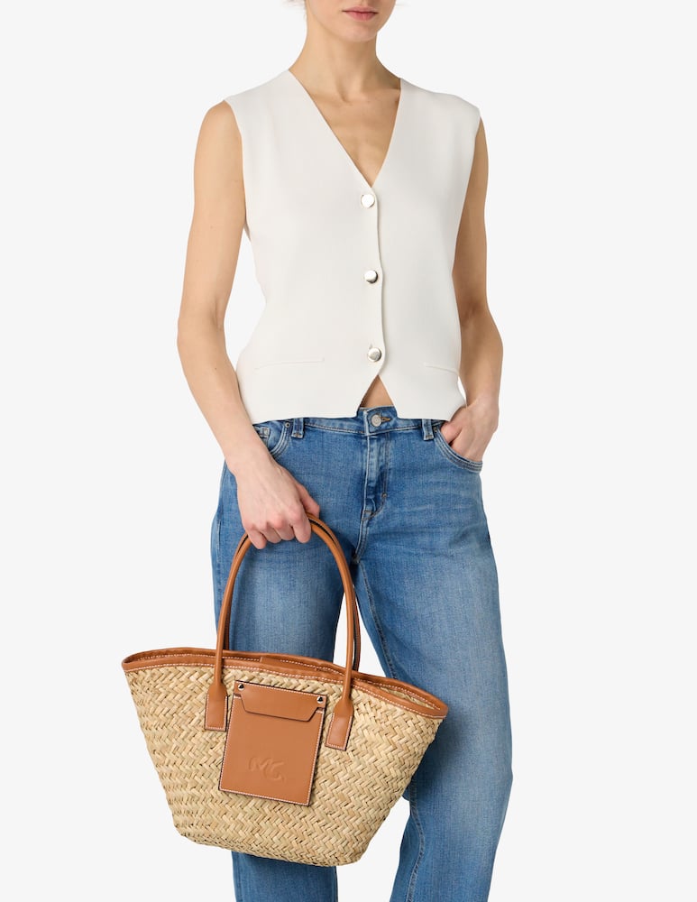 rinascente Manila Grace Straw tote bag
