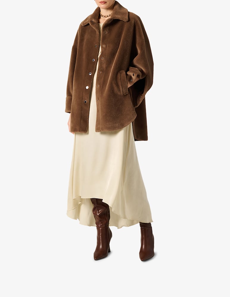 rinascente Manila Grace Faux fur buttoned jacket