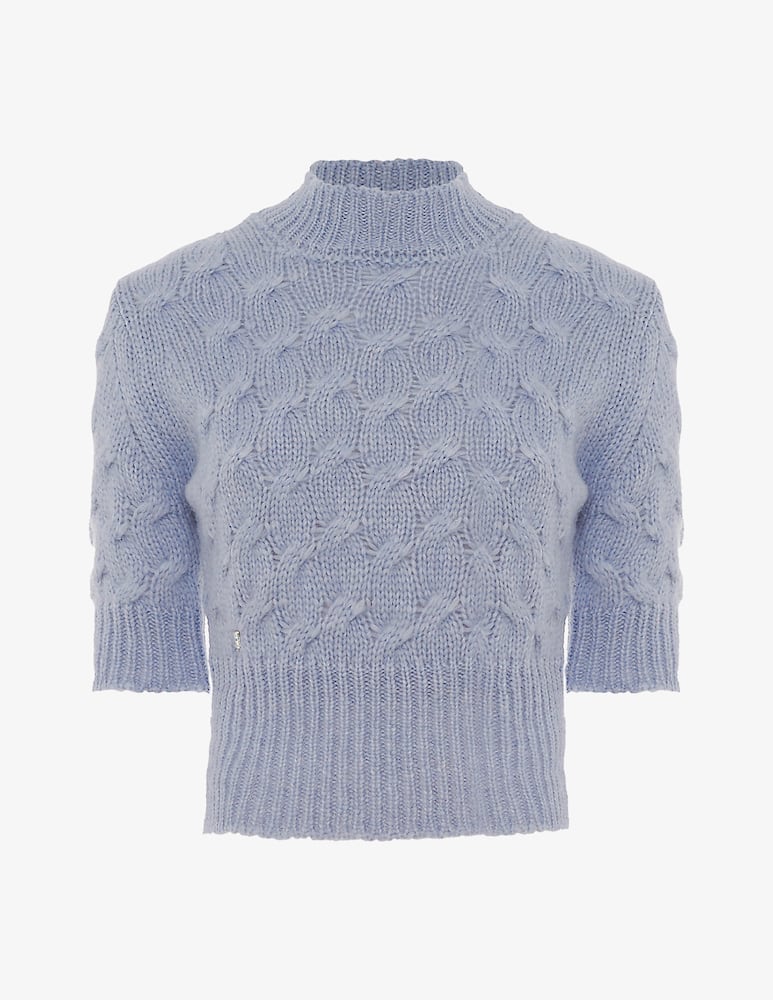 rinascente Manila Grace Cable knit short-sleeve jumper