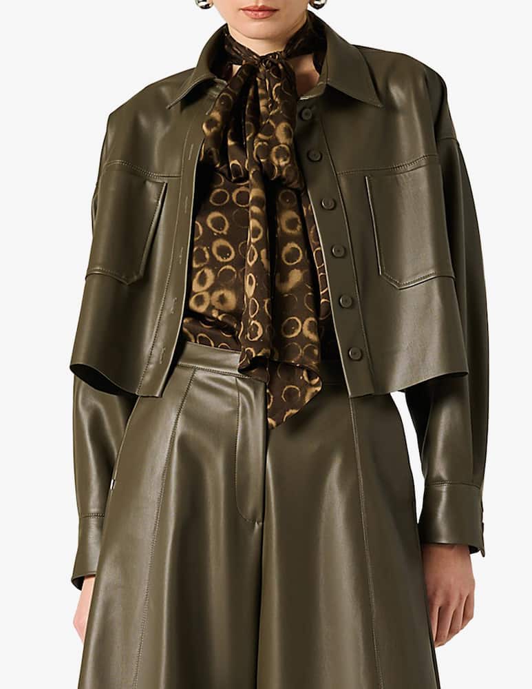 rinascente Manila Grace Faux leather shirt