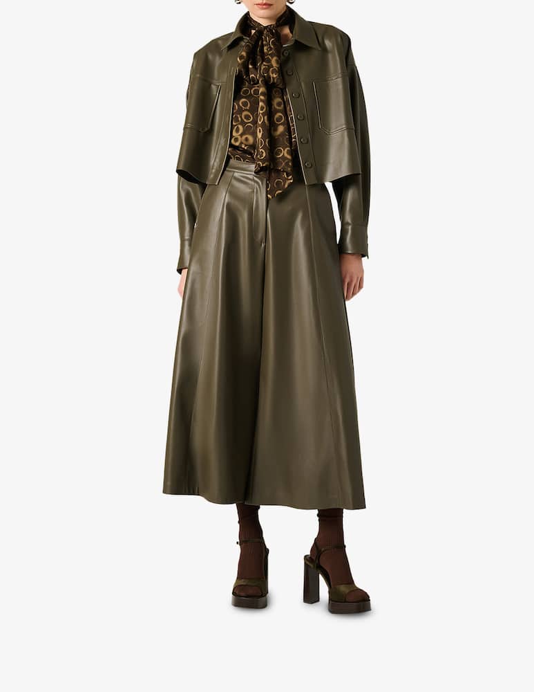 rinascente Manila Grace Faux leather shirt