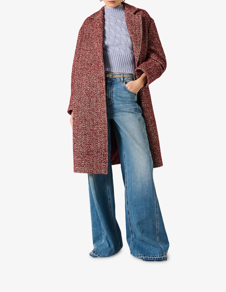 rinascente Manila Grace Herringbone wool coat