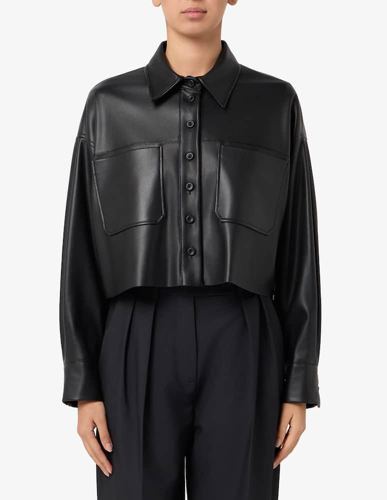 rinascente Manila Grace Faux leather shirt