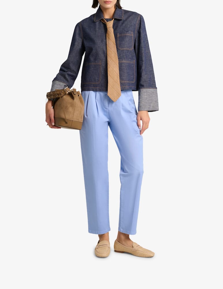 rinascente Manila Grace Giacca cropped denim