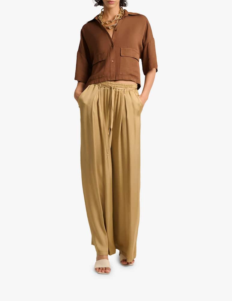 rinascente Manila Grace Short sleeve utility blouse