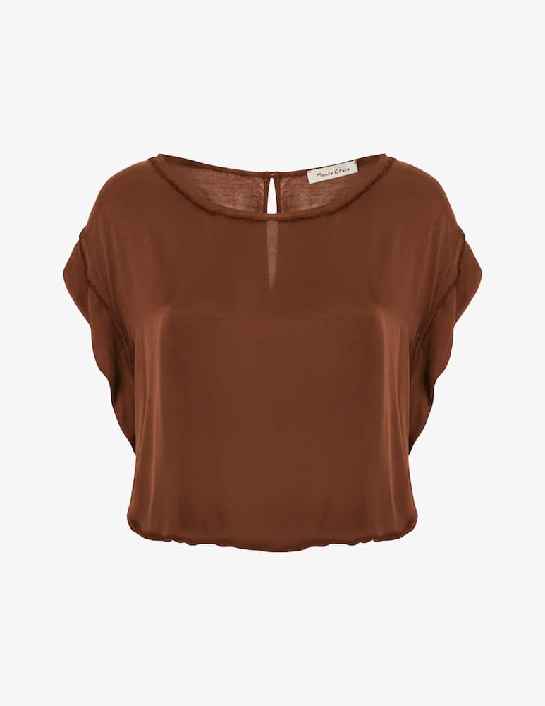 rinascente Manila Grace Frayed short-sleeve blouse
