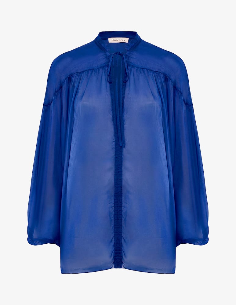rinascente Manila Grace Sheer ruched blouse