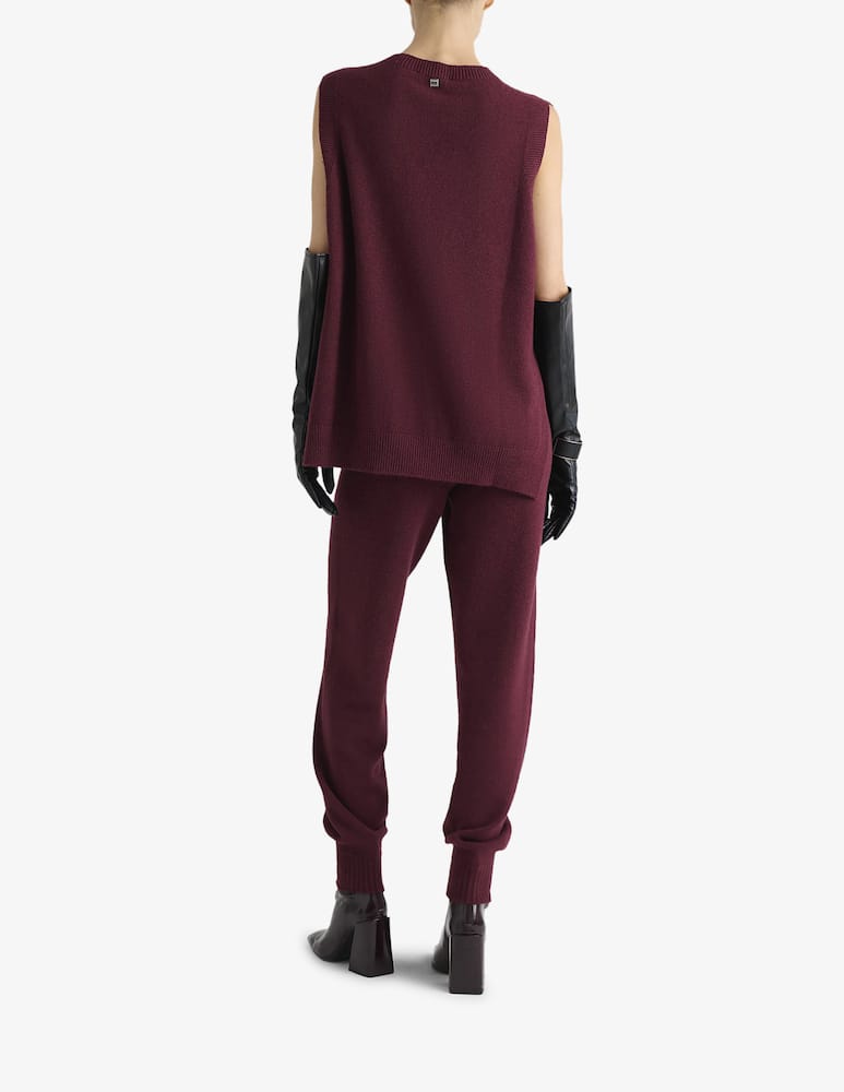 rinascente Manila Grace Sleeveless knit gilet with side slits