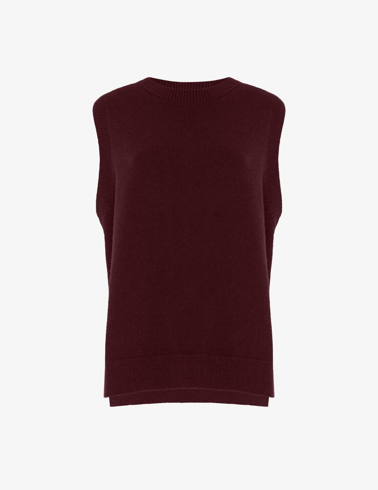 rinascente Manila Grace Sleeveless knit gilet with side slits