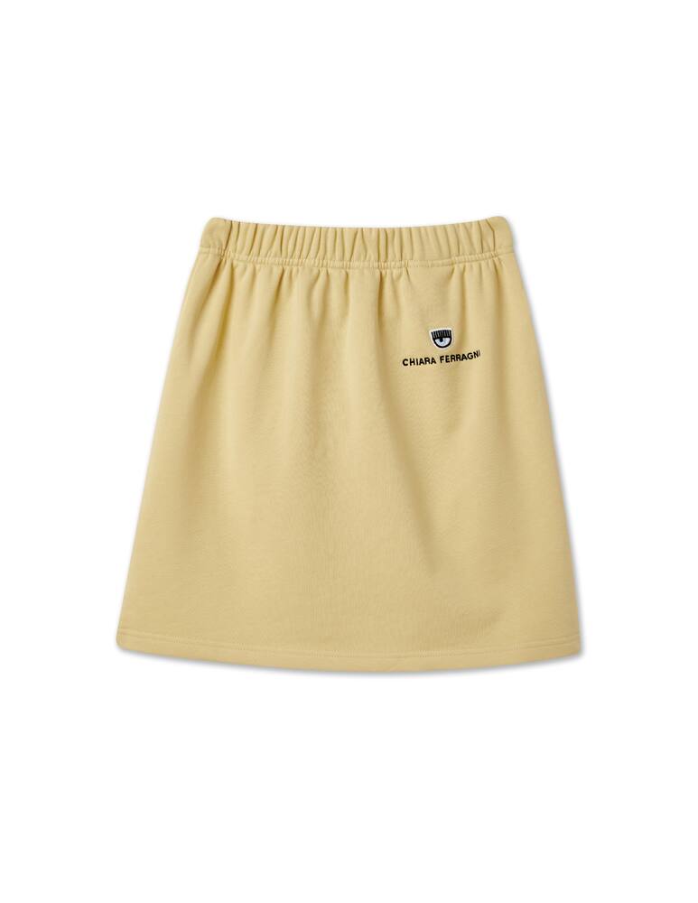 rinascente Chiara Ferragni Vestito mini felpa con logo - giallo