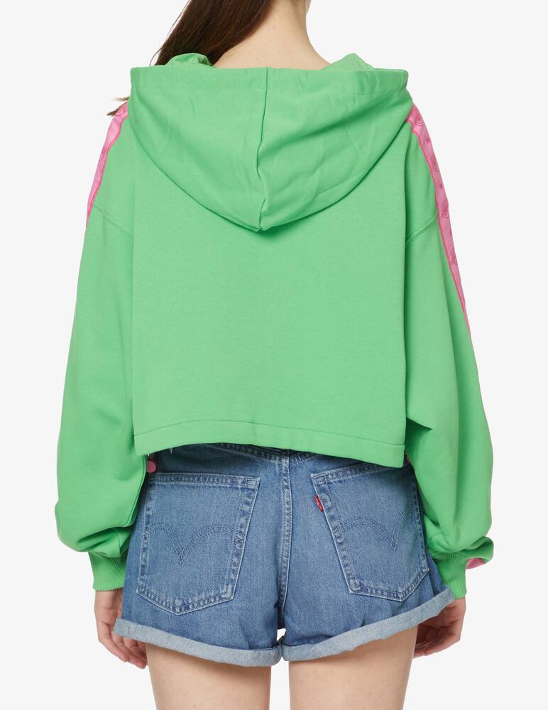 rinascente Chiara Ferragni Felpa con cappuccio crop - verde