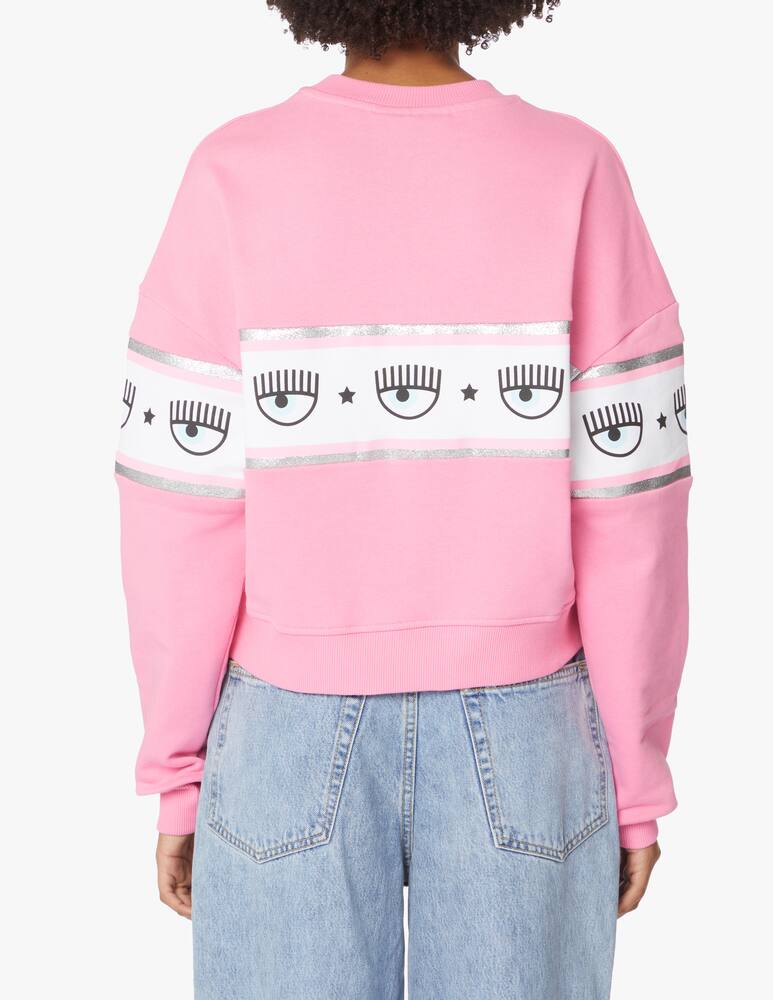rinascente Chiara Ferragni Felpa girocollo maxi Logo Mania - rosa