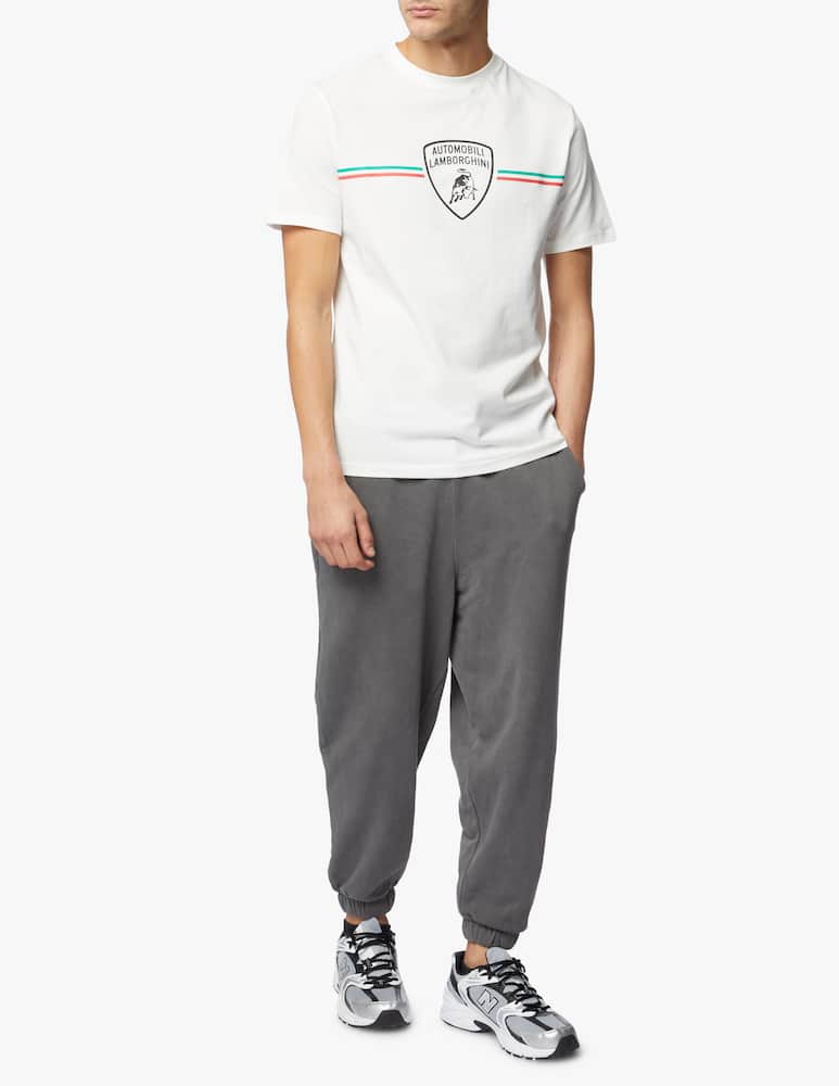 rinascente Lamborghini Maglietta girocollo logo tricolore recyc jersey