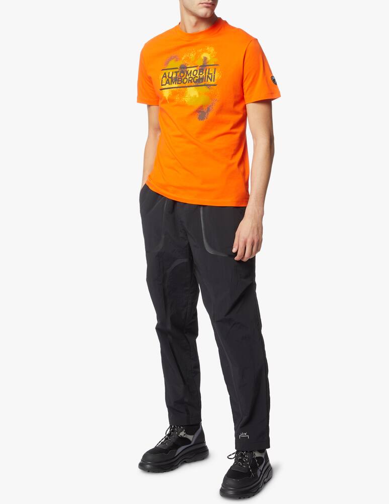 rinascente Lamborghini Maglietta girocollo lettering drip recyc jersey