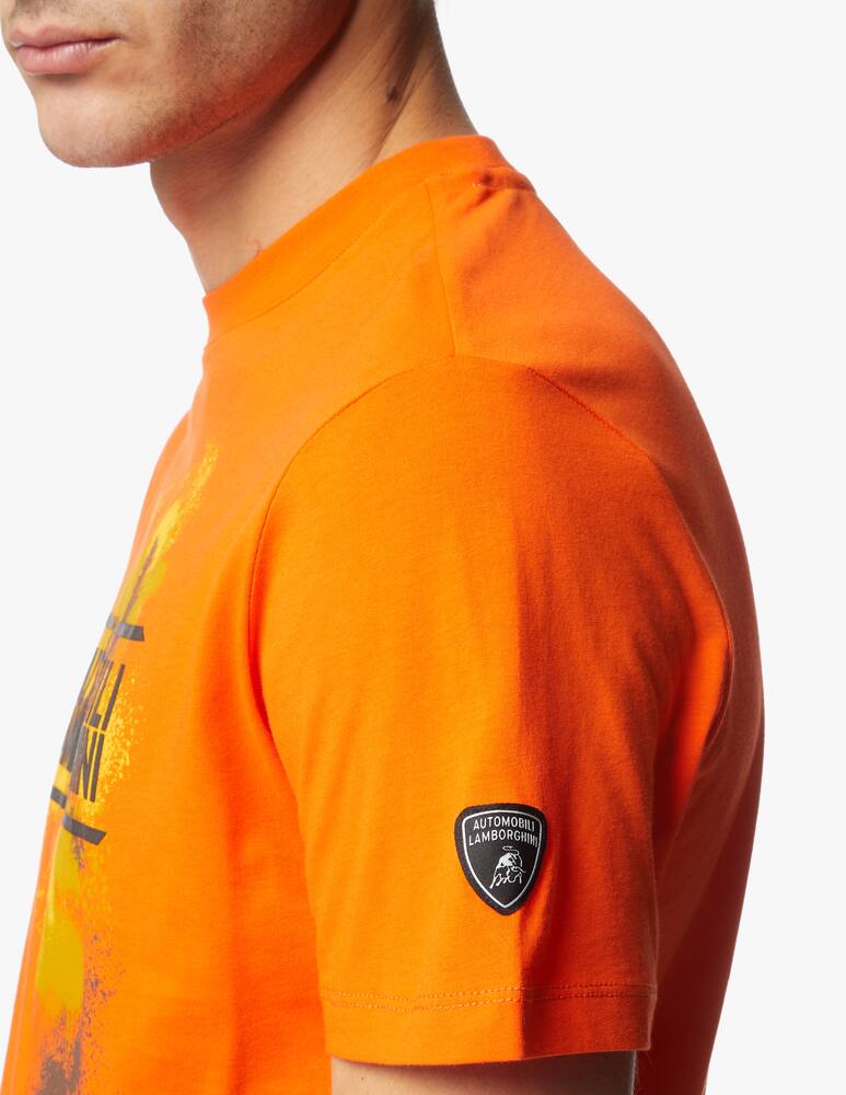 rinascente Lamborghini Maglietta girocollo lettering drip recyc jersey