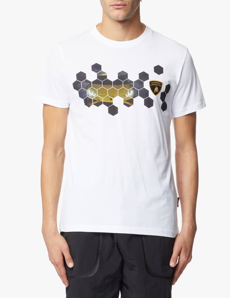 rinascente Lamborghini Print small logo t-shirt
