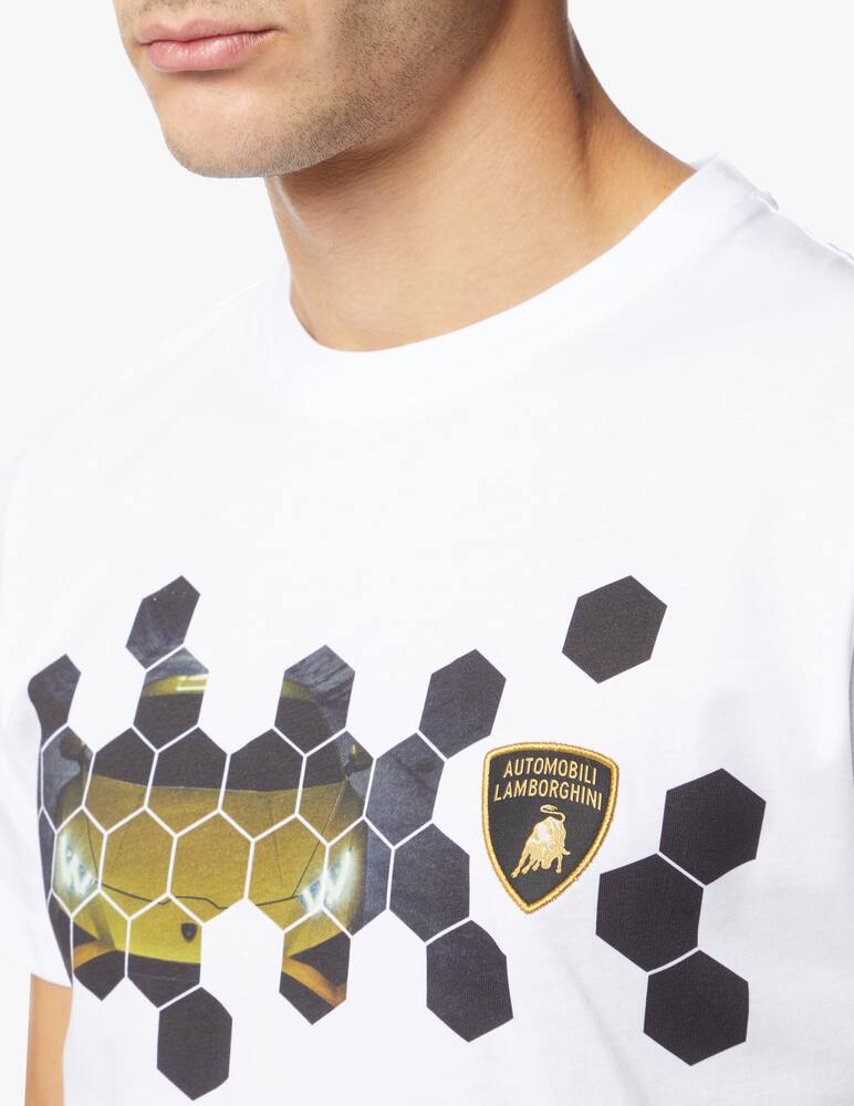 rinascente Lamborghini Print small logo t-shirt
