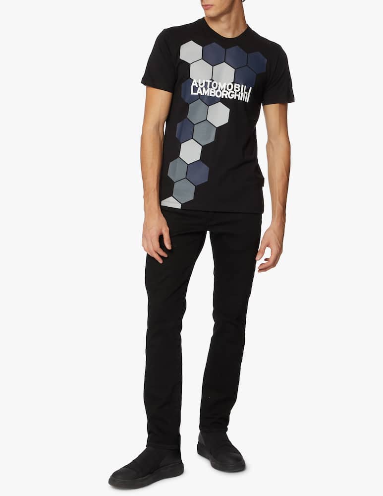 rinascente Lamborghini Hexagons lettering jersey t-shirt