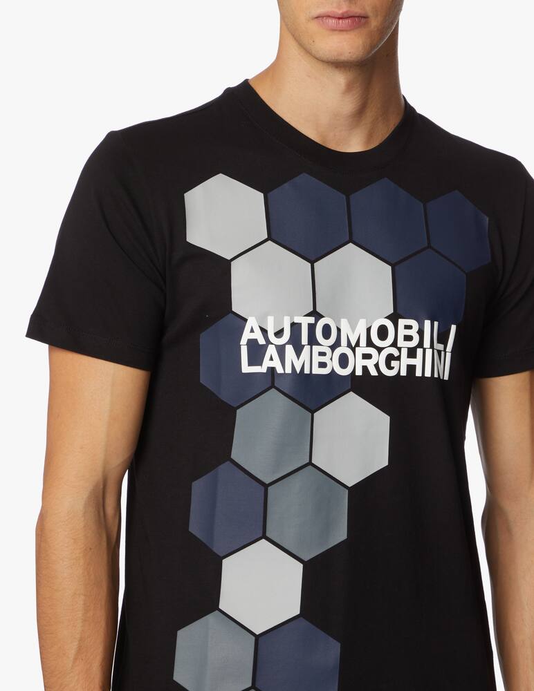 rinascente Lamborghini Hexagons lettering jersey t-shirt