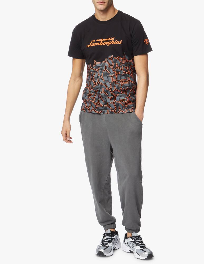 rinascente Lamborghini Hexagons lettering jersey t-shirt