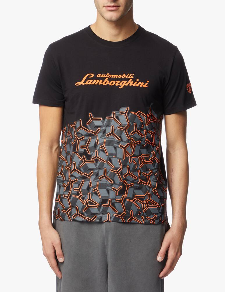 rinascente Lamborghini Hexagons lettering jersey t-shirt
