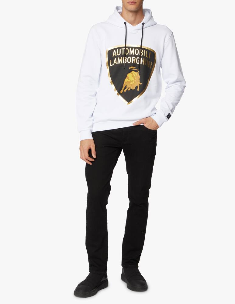 rinascente Lamborghini Felpa cappuccio scudetto grande cotone organico