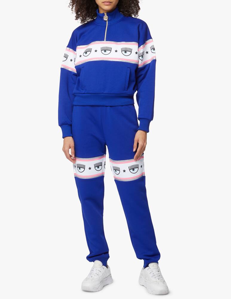 rinascente Chiara Ferragni Felpa maxi Logomania mid-zip