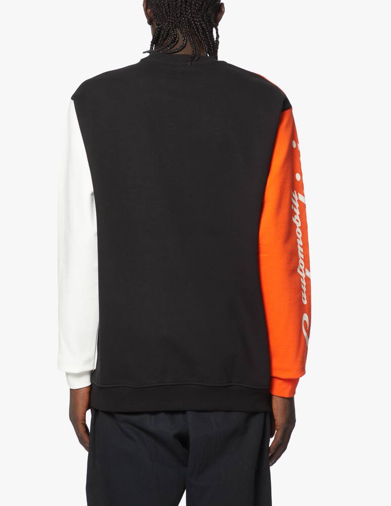 rinascente Lamborghini Color block logo sleeve lettering sweatshirt