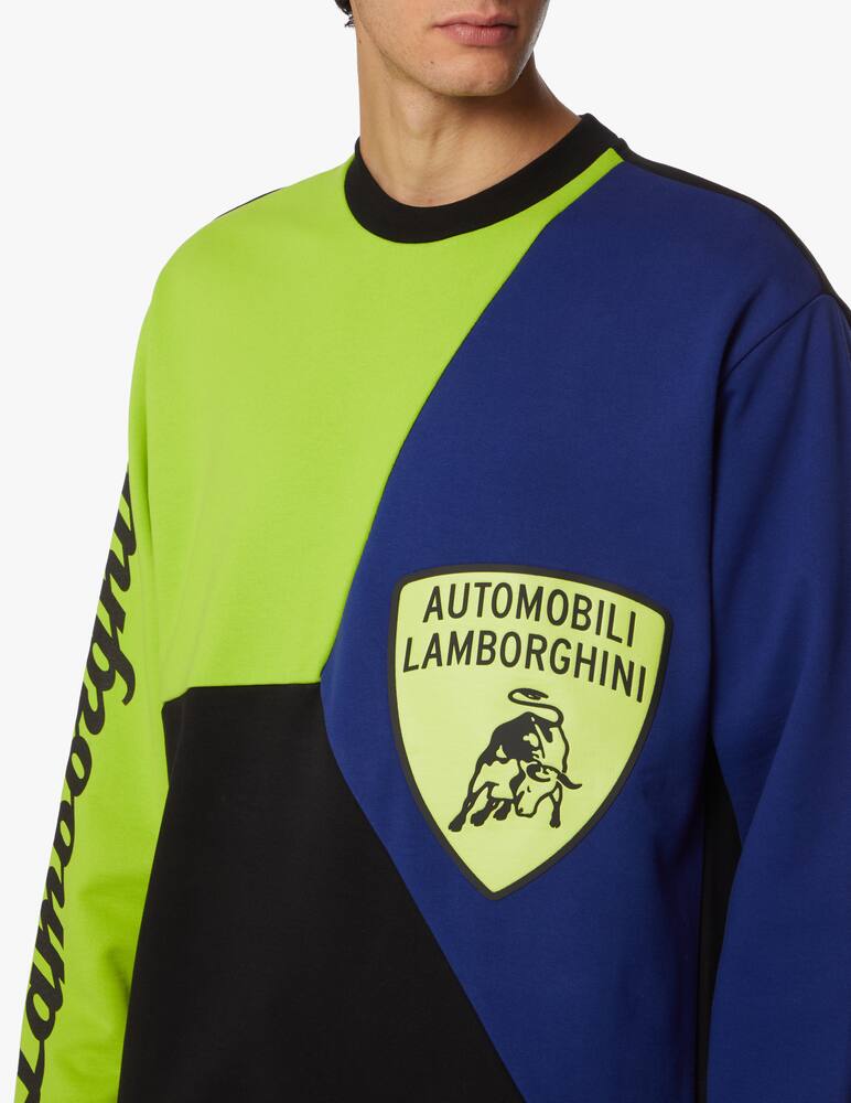 rinascente Lamborghini Felpa color block scudetto lettering manica