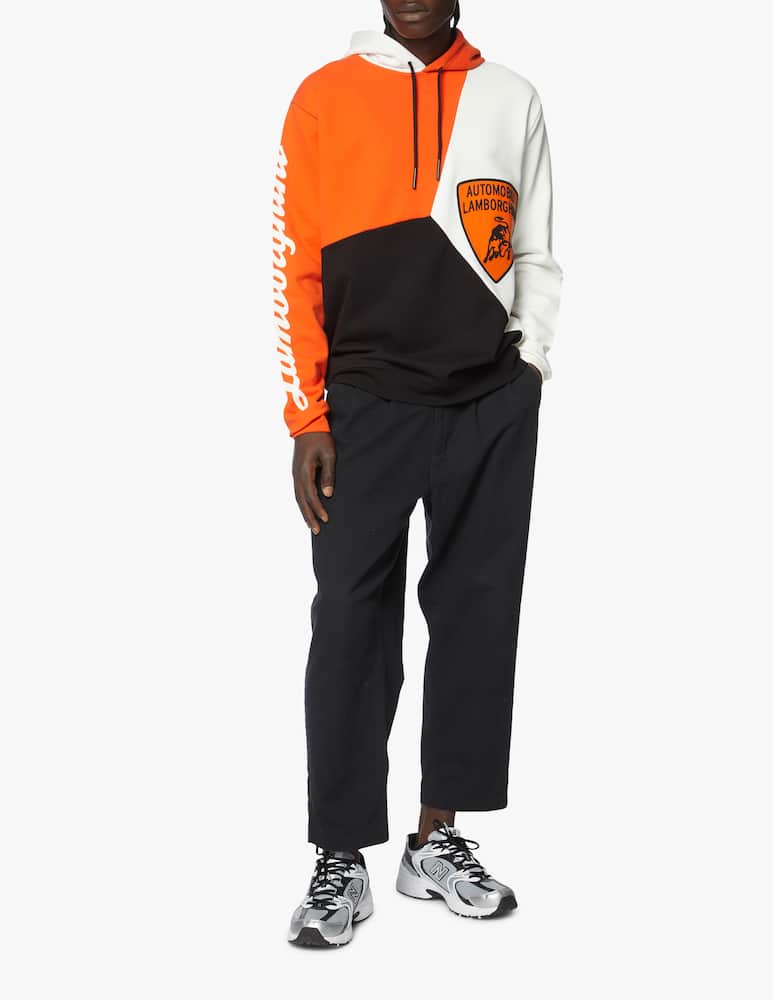 rinascente Lamborghini Felpa cappuccio color block scudetto lettering manica