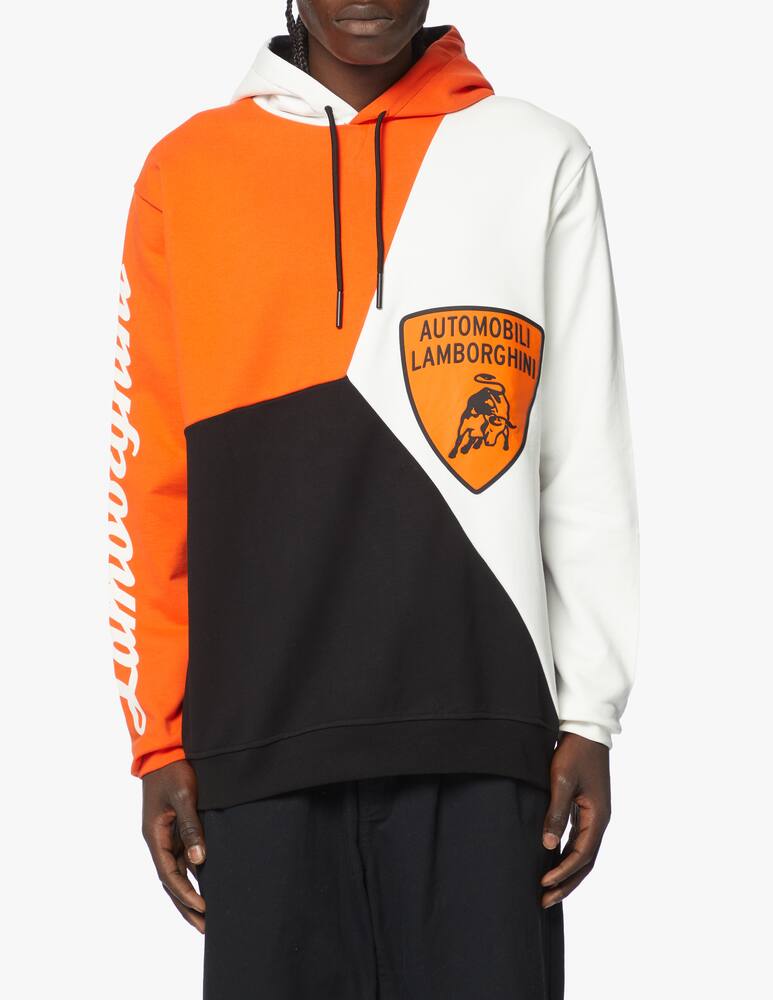 rinascente Lamborghini Felpa cappuccio color block scudetto lettering manica