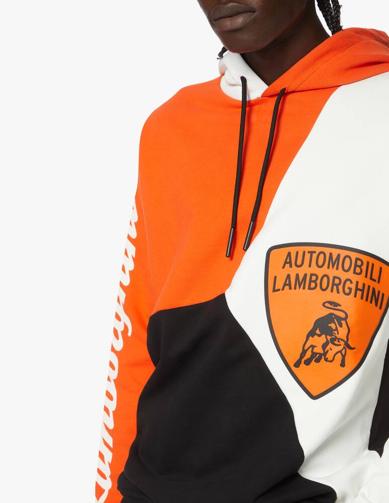 rinascente Lamborghini Felpa cappuccio color block scudetto lettering manica