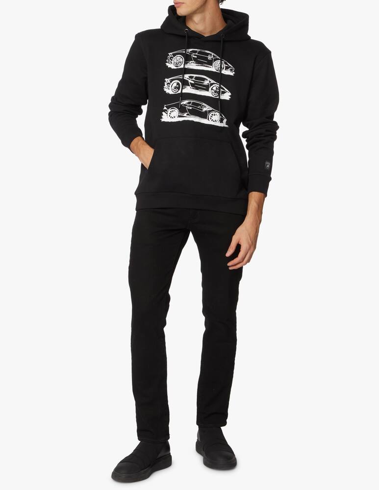 rinascente Lamborghini Felpa cappuccio stampa 3 auto