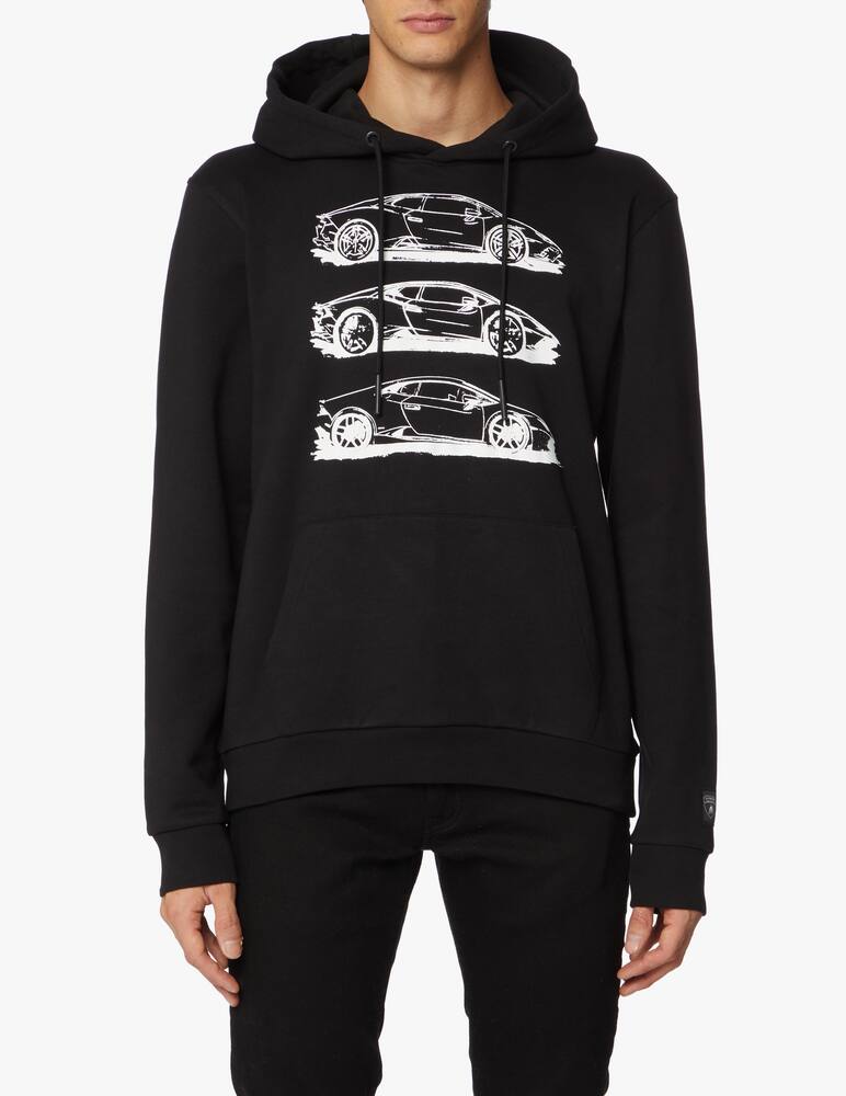 rinascente Lamborghini Felpa cappuccio stampa 3 auto