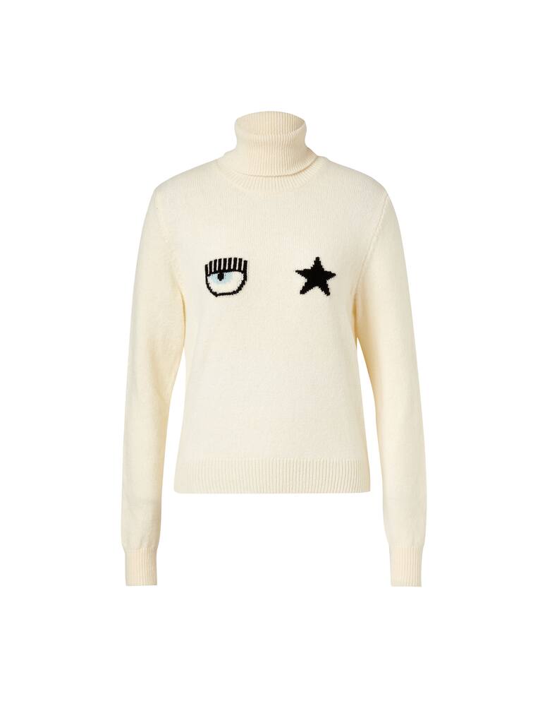 Chiara Ferragni Maglione dolcevita Eye-star - immagine 1 Chiara Ferragni Maglione dolcevita Eye-star - immagine 1