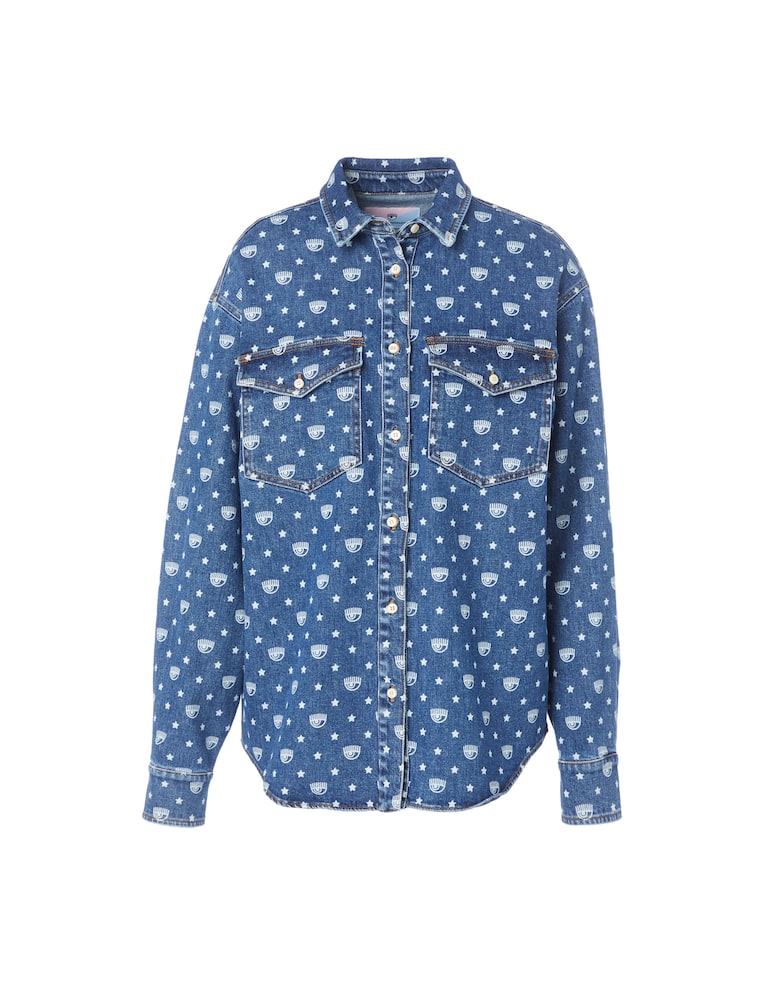 Chiara Ferragni Eye-star denim shirt - picture 1 Chiara Ferragni Eye-star denim shirt - picture 1