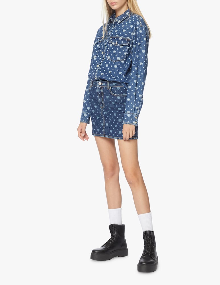 Chiara Ferragni Eye-star denim shirt - picture 2 Chiara Ferragni Eye-star denim shirt - picture 2