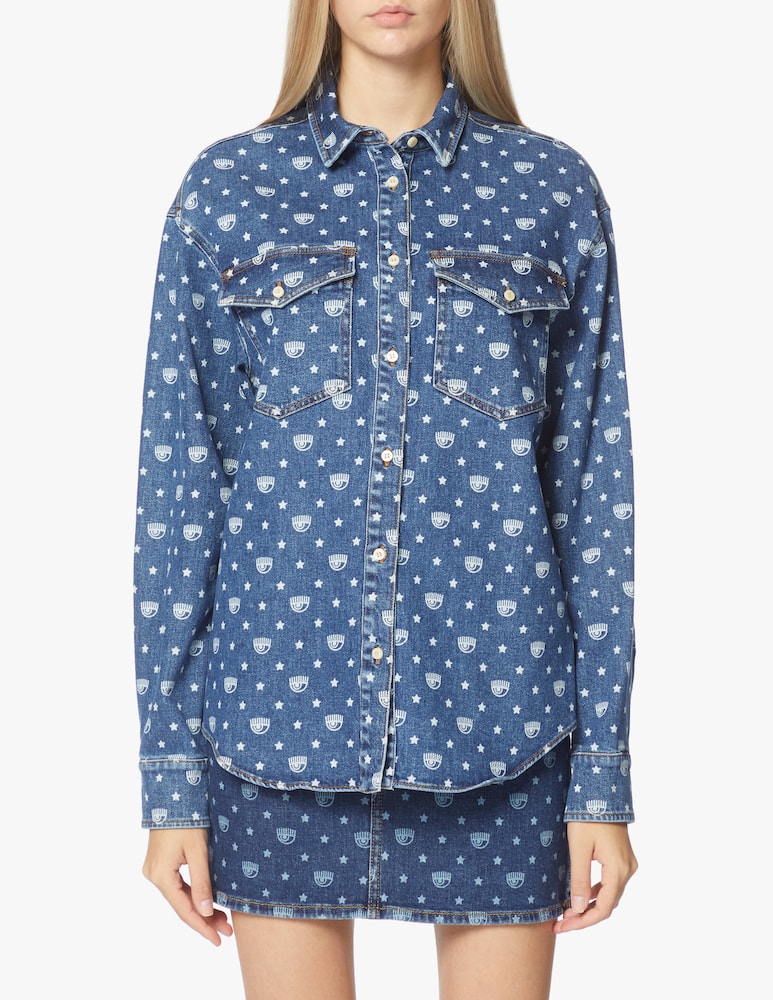 Chiara Ferragni Eye-star denim shirt - picture 7 Chiara Ferragni Eye-star denim shirt - picture 7
