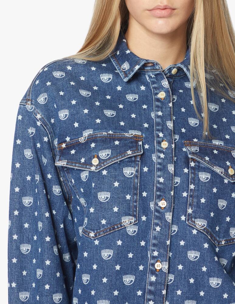 Chiara Ferragni Eye-star denim shirt - picture 8 Chiara Ferragni Eye-star denim shirt - picture 8