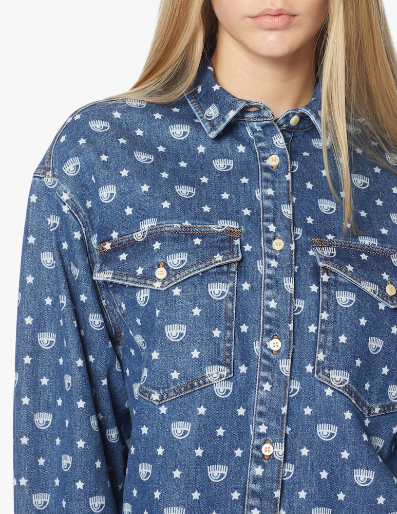 Chiara Ferragni Eye-star denim shirt - picture 9 Chiara Ferragni Eye-star denim shirt - picture 9